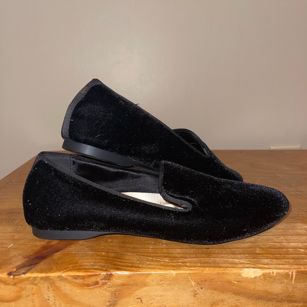 Birdies Black Velvet Slippers